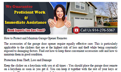 How to Protect and Maintain Garage Opener Remotes in Mount Vernon